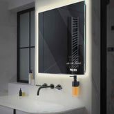 LED Spiegel Quadratisch | Wandschalter-Steuerung | Neutralweißes Licht - Reyze Seria Motivated Model 4